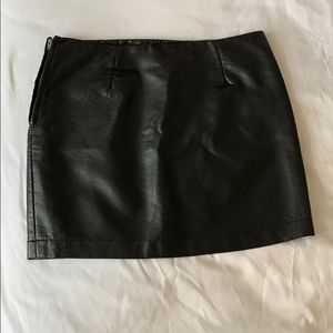 Faux leather skirt